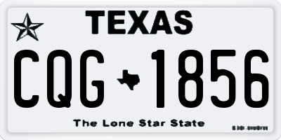 TX license plate CQG1856