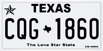 TX license plate CQG1860