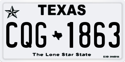 TX license plate CQG1863