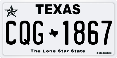 TX license plate CQG1867