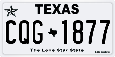TX license plate CQG1877
