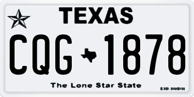TX license plate CQG1878