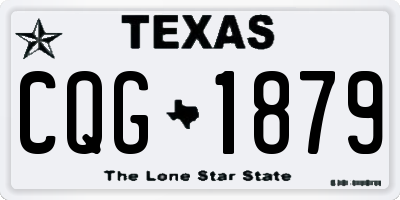 TX license plate CQG1879