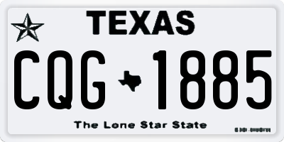 TX license plate CQG1885