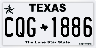 TX license plate CQG1886