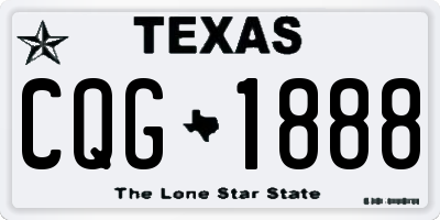 TX license plate CQG1888