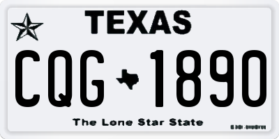 TX license plate CQG1890