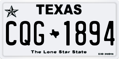 TX license plate CQG1894