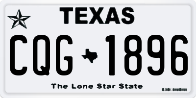 TX license plate CQG1896