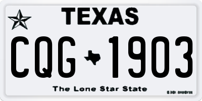 TX license plate CQG1903