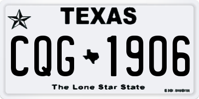 TX license plate CQG1906