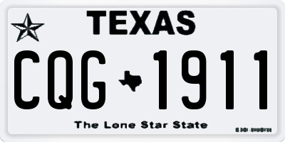 TX license plate CQG1911