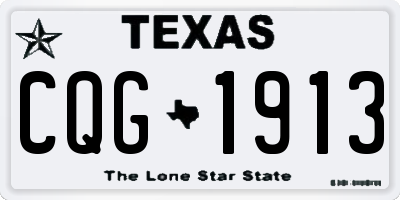 TX license plate CQG1913