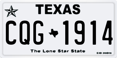 TX license plate CQG1914