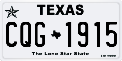 TX license plate CQG1915