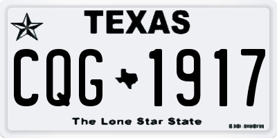 TX license plate CQG1917