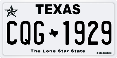 TX license plate CQG1929