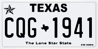 TX license plate CQG1941