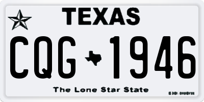 TX license plate CQG1946