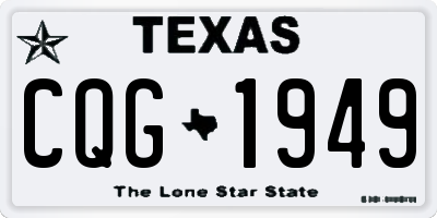 TX license plate CQG1949