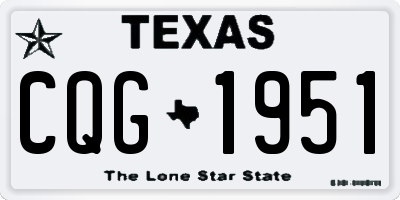 TX license plate CQG1951
