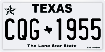 TX license plate CQG1955
