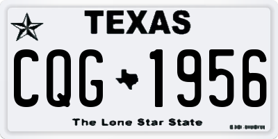 TX license plate CQG1956