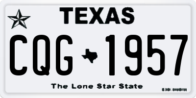 TX license plate CQG1957
