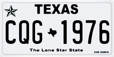 TX license plate CQG1976