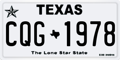 TX license plate CQG1978