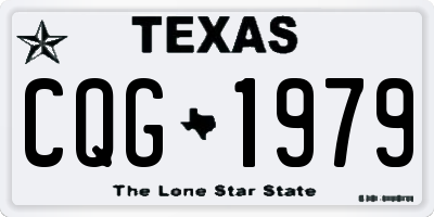 TX license plate CQG1979