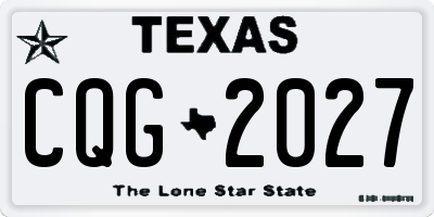 TX license plate CQG2027
