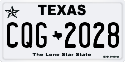TX license plate CQG2028