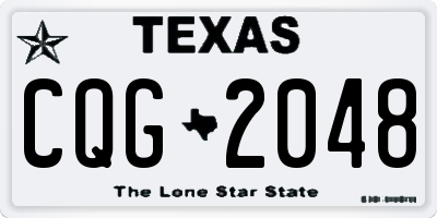 TX license plate CQG2048