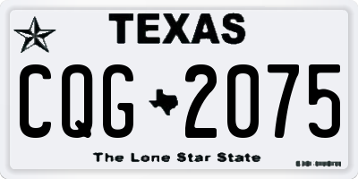 TX license plate CQG2075