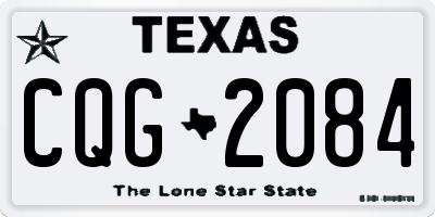 TX license plate CQG2084