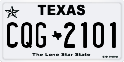 TX license plate CQG2101