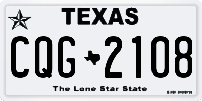 TX license plate CQG2108