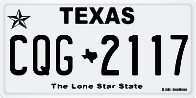 TX license plate CQG2117