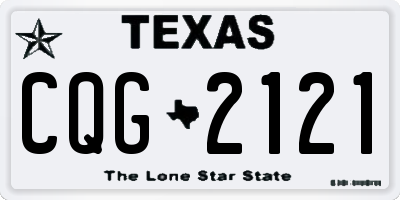 TX license plate CQG2121