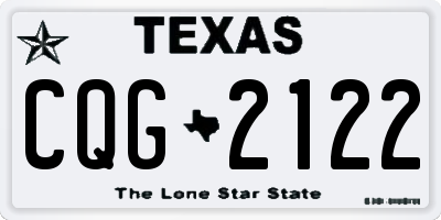 TX license plate CQG2122