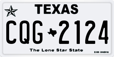 TX license plate CQG2124