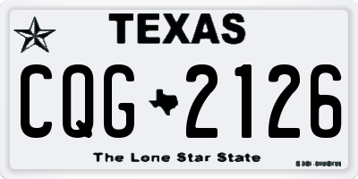 TX license plate CQG2126