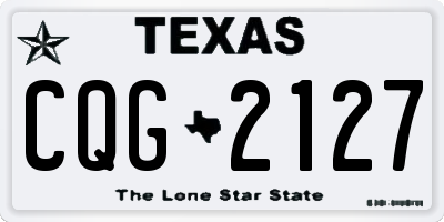 TX license plate CQG2127