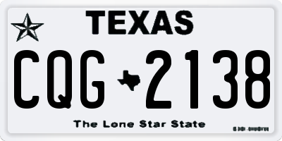 TX license plate CQG2138