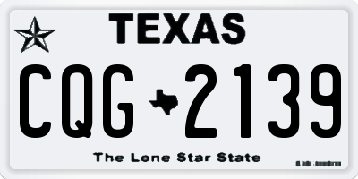 TX license plate CQG2139