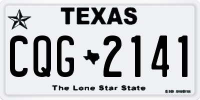 TX license plate CQG2141