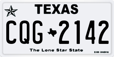 TX license plate CQG2142