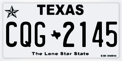 TX license plate CQG2145