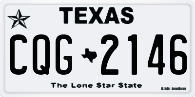 TX license plate CQG2146